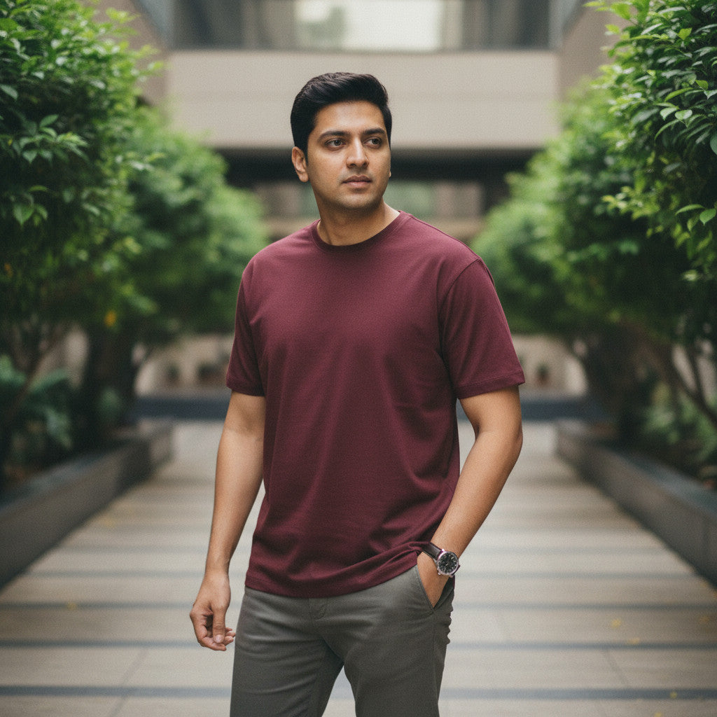 Classic Core Tee – Maroon
